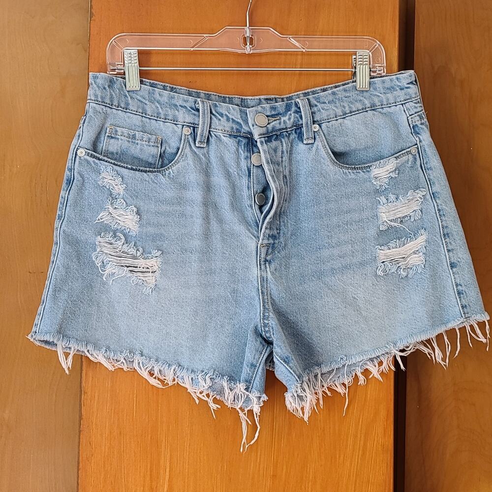 Womens Blanknyc The Barrow Cutoff Shorts 31 Distressed Button Fly Casual